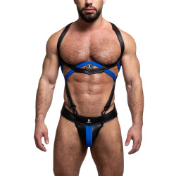 Sparta's Harness Ensemble Jock et Harnais NAUSICA Noir-Bleu